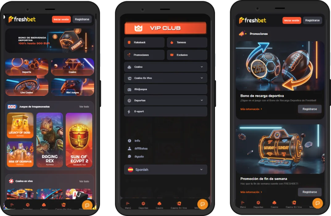 Versión móvil de Freshbet Versión móvil de Freshbet